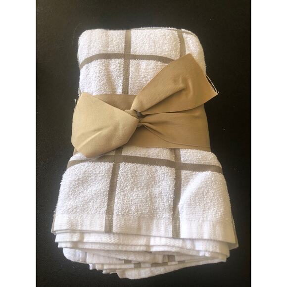 Member’s Mark Bow Tied Gift Hand Towels India Made New At least 6 Towels VTG - Picture 1 of 4